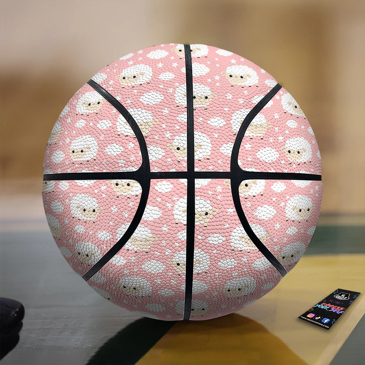 Sheep Cute Print Pattern Basketball