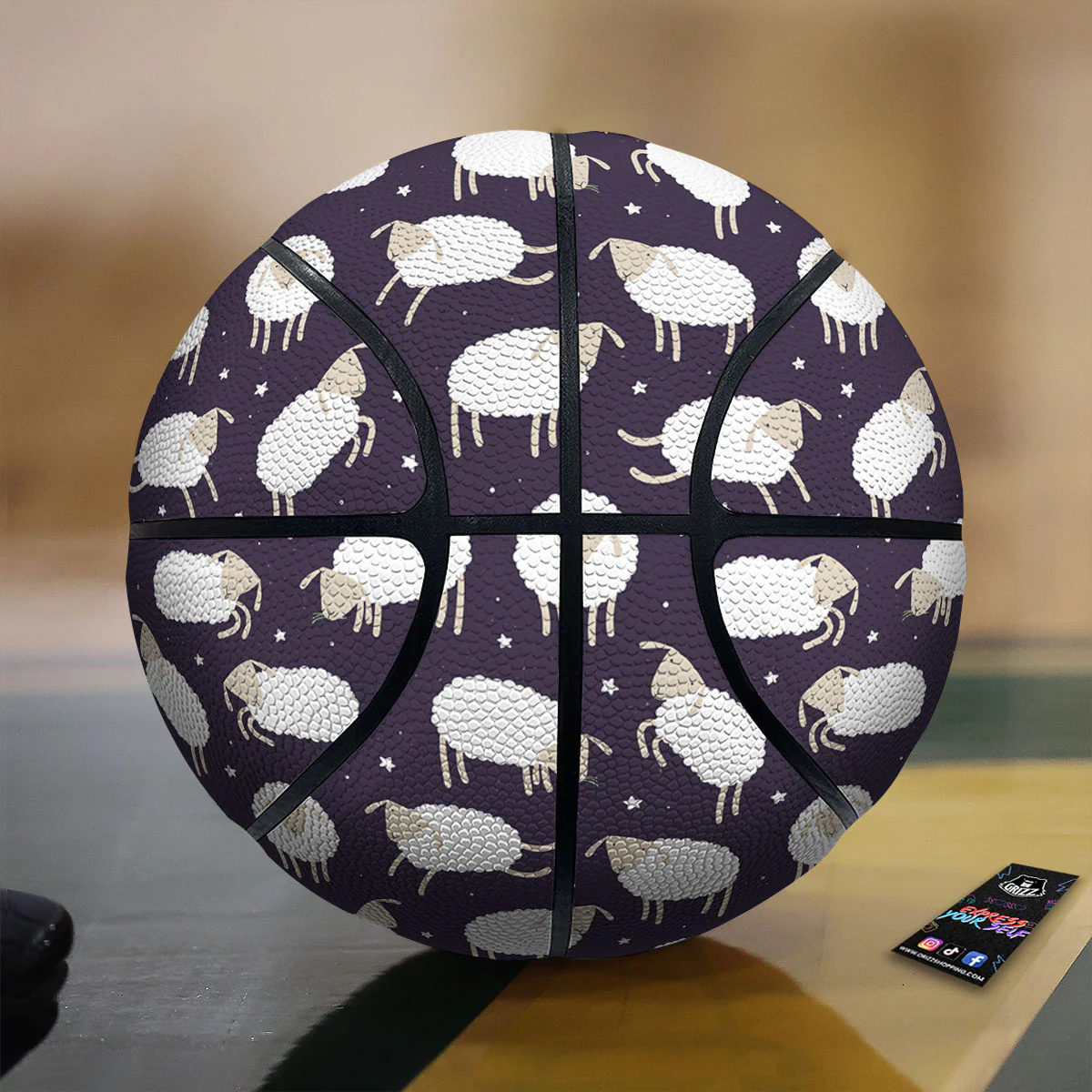 Sheep Print Pattern Basketball