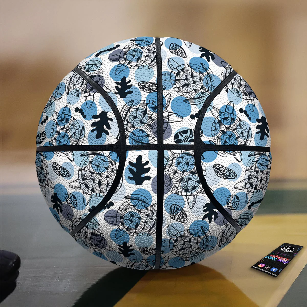 Shell Sea Turtle Print Pattern Basketball