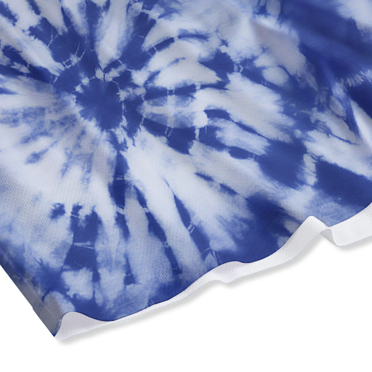 Shibori Blue Print Mesh Shorts - Image 4