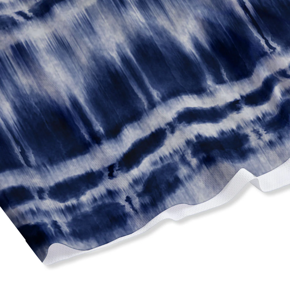 Shibori Indigo Dye Print Mesh Shorts - Image 4