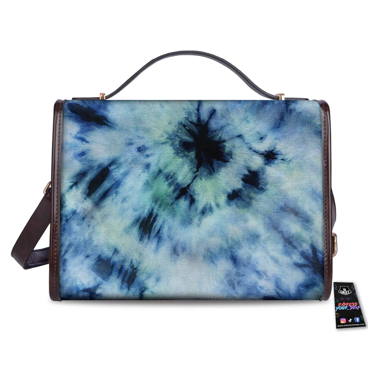 Shibori Tie Dye Print Women's Satchel Bag - Image 2