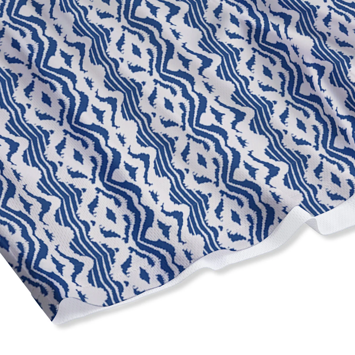 Shibori Wave Print Pattern Mesh Shorts - Image 4