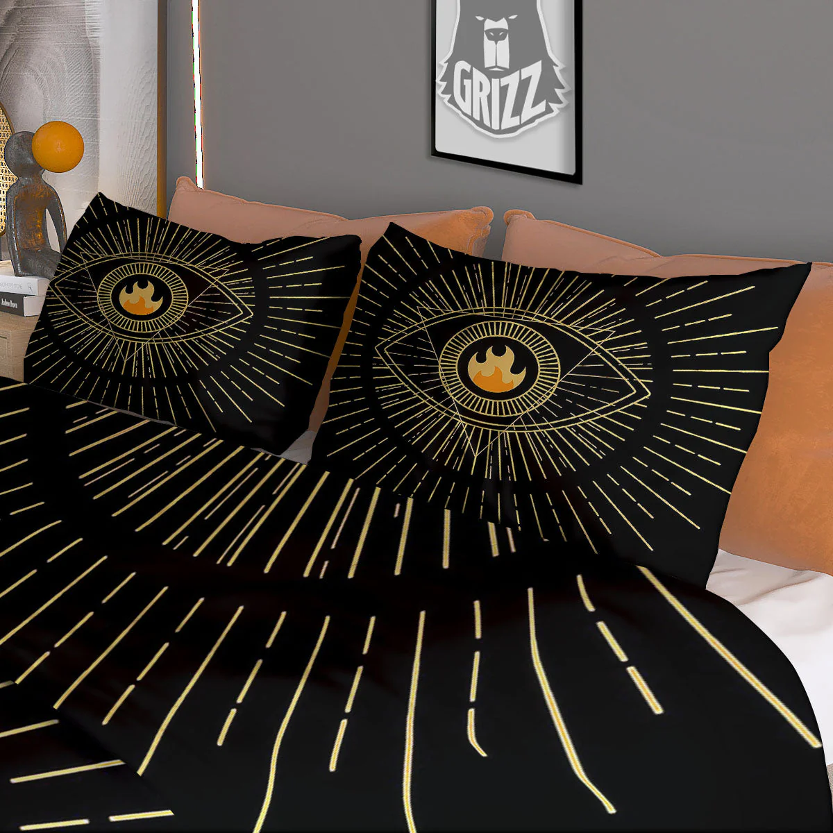 Sight Masonic Eye Print Duvet Cover Bedding Set - Image 3