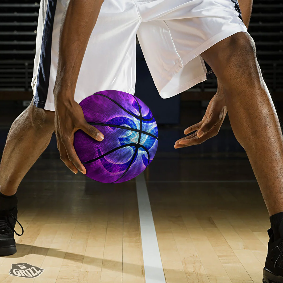 Sign Om Indian Print Basketball - Image 3
