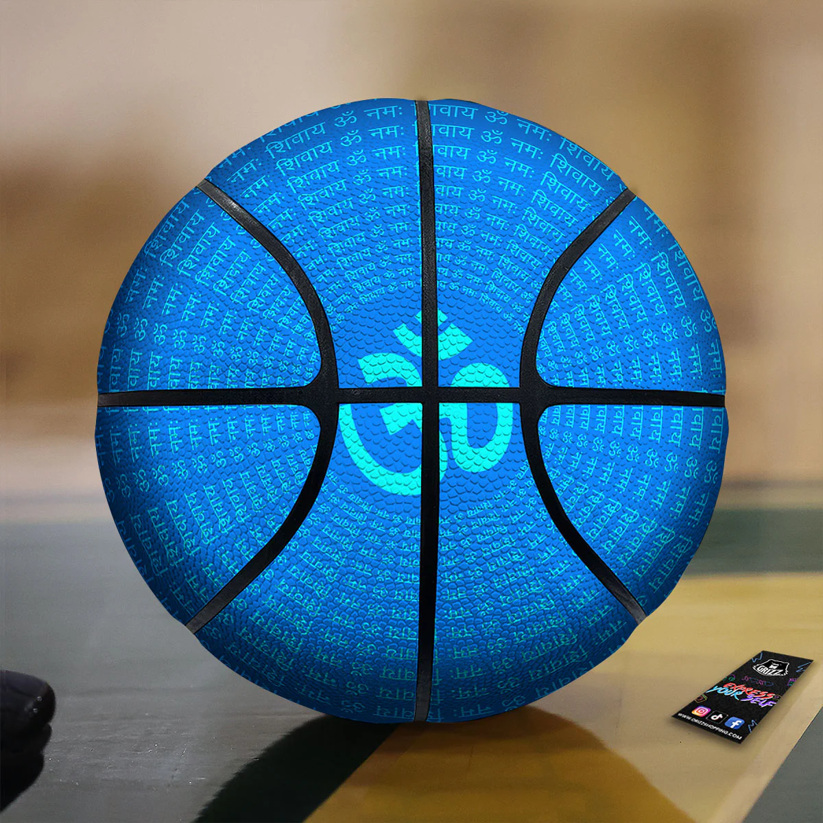 Sign Om Spiritual Print Basketball