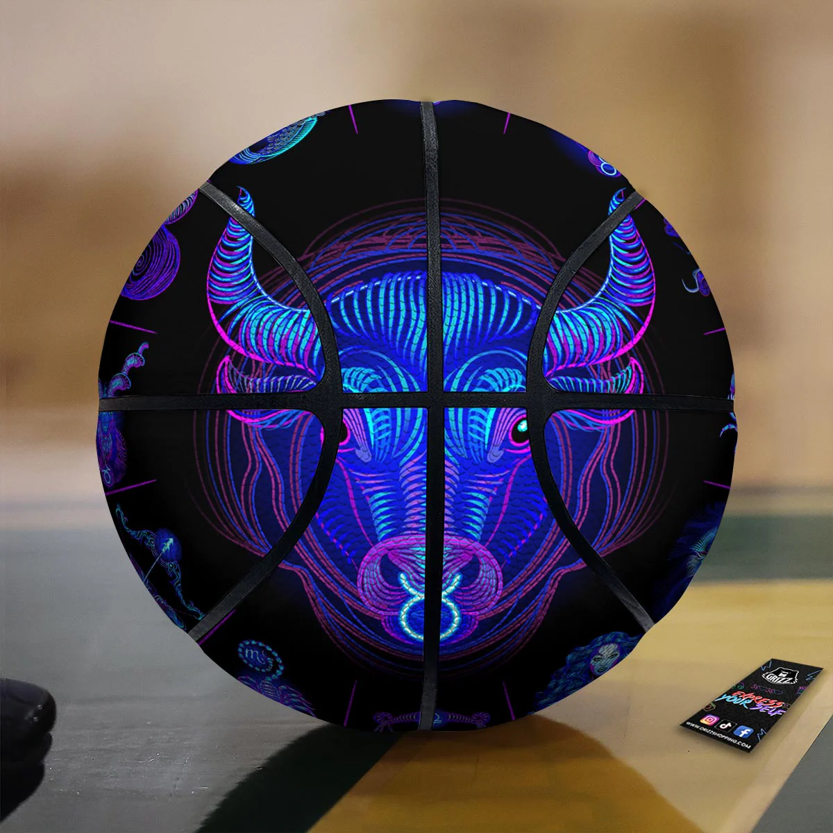 Signs Astrological And Taurus Print Basketball