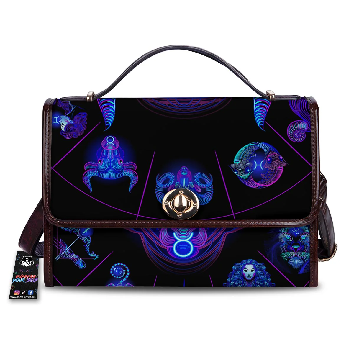 Signs Astrological And Taurus Print Women's Satchel Bag