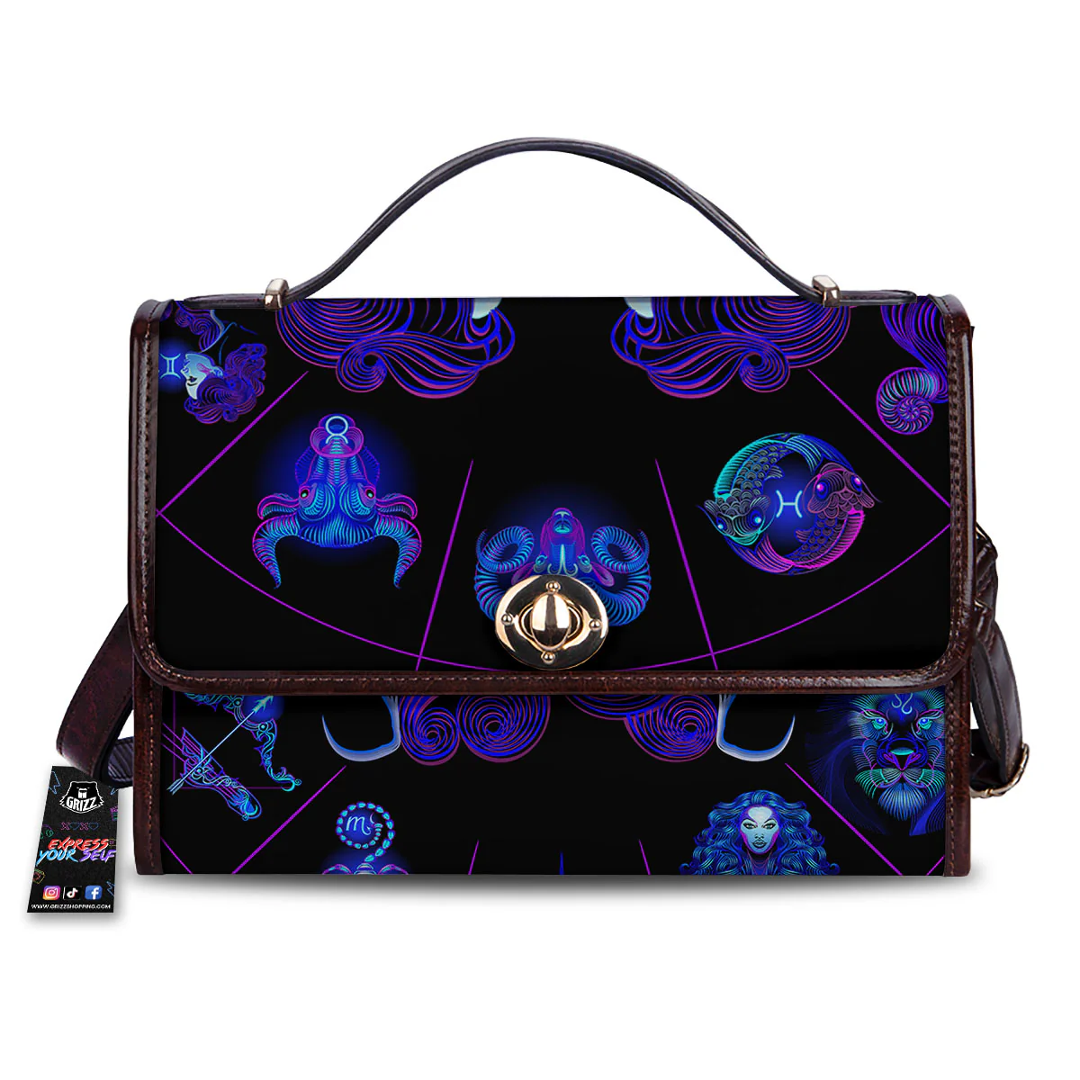 Signs Astrological And Virgo Print Women's Satchel Bag