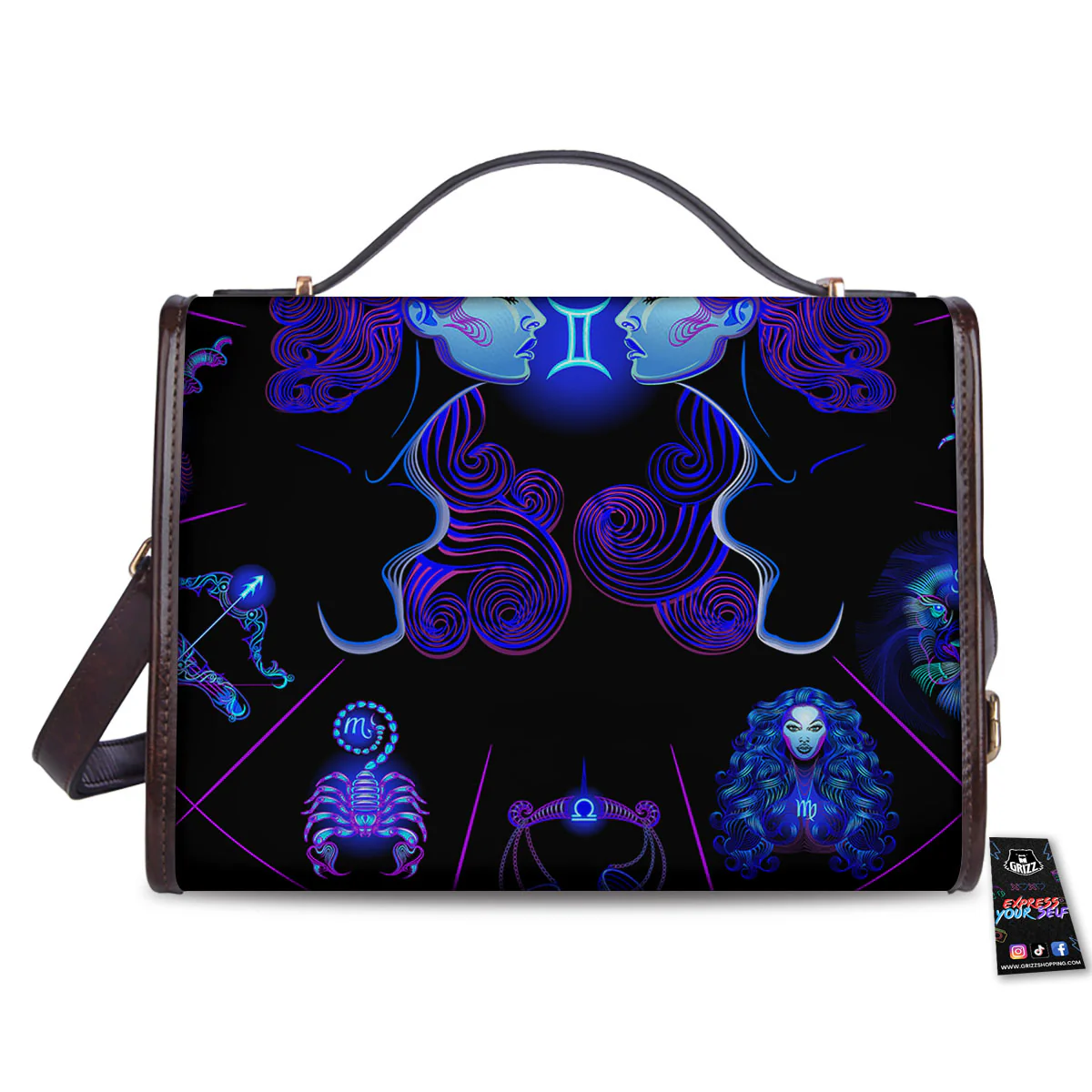 Signs Astrological And Virgo Print Women's Satchel Bag - Image 2