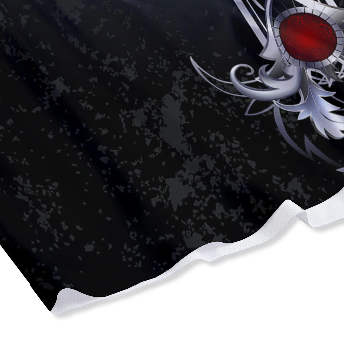 Silver Cross Ornamental Print Mesh Shorts - Image 4