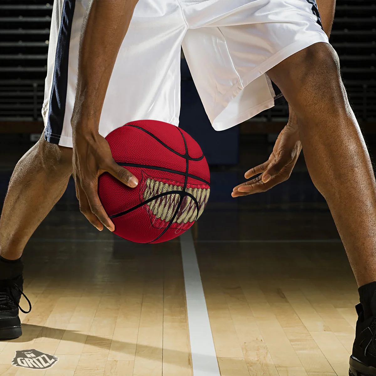 Sinister Smile Print Basketball - Image 3