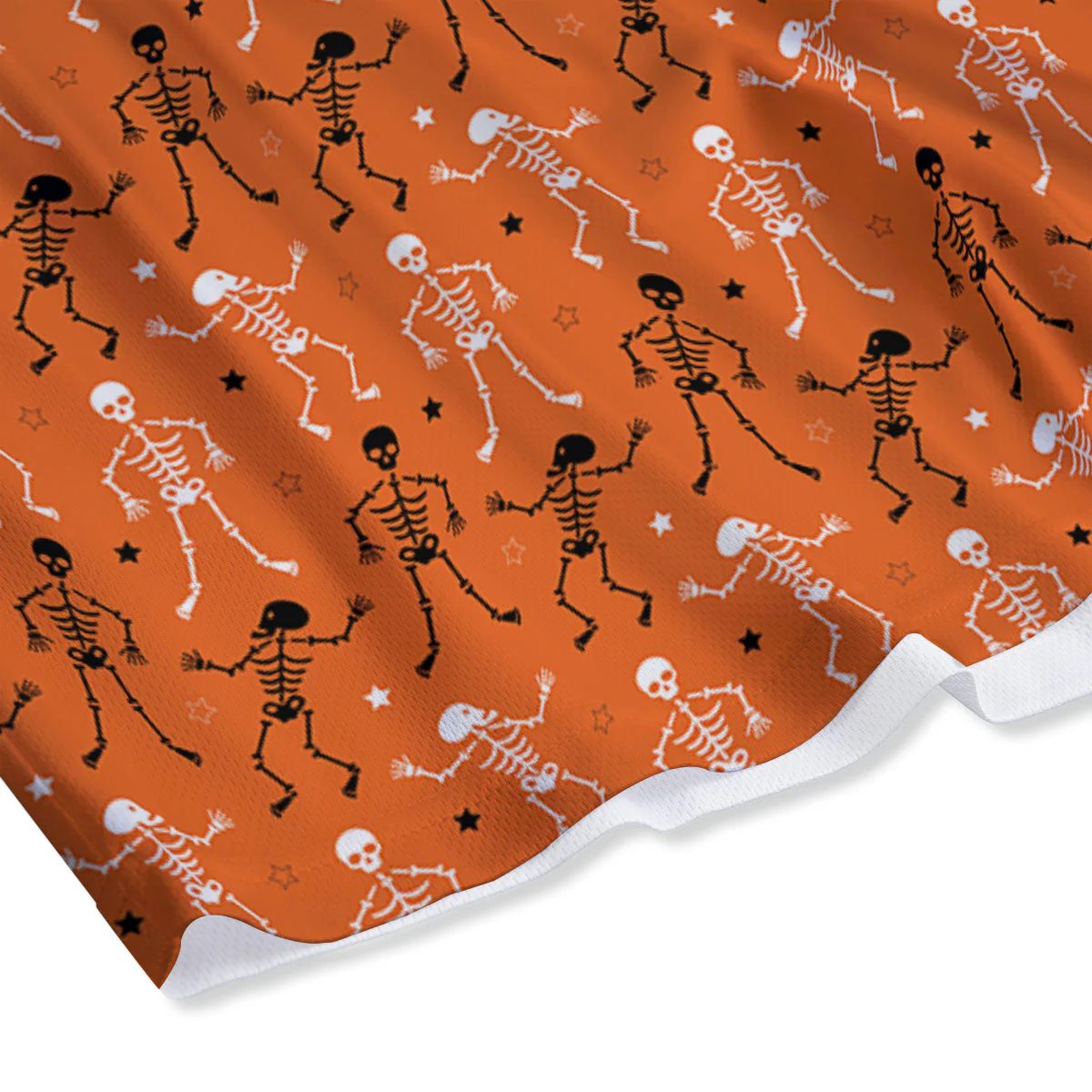 Skeleton Party Halloween Print Pattern Mesh Shorts - Image 4