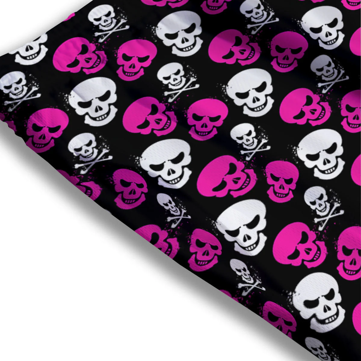 Skull Girly Emo Print Pattern Mesh Shorts - Image 3