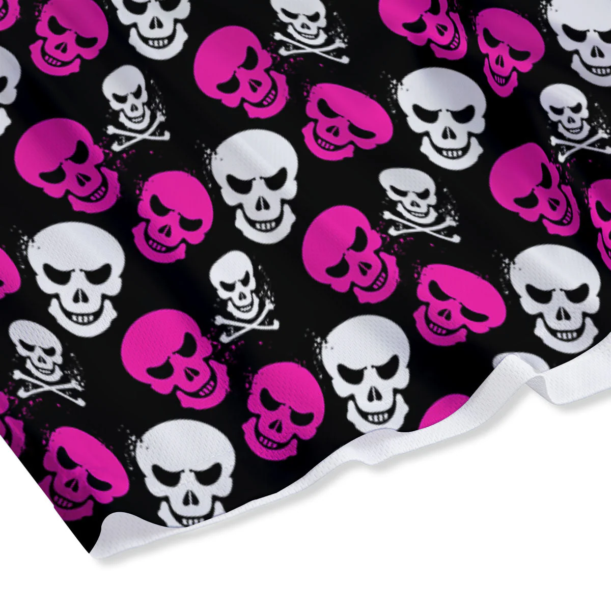 Skull Girly Emo Print Pattern Mesh Shorts - Image 4