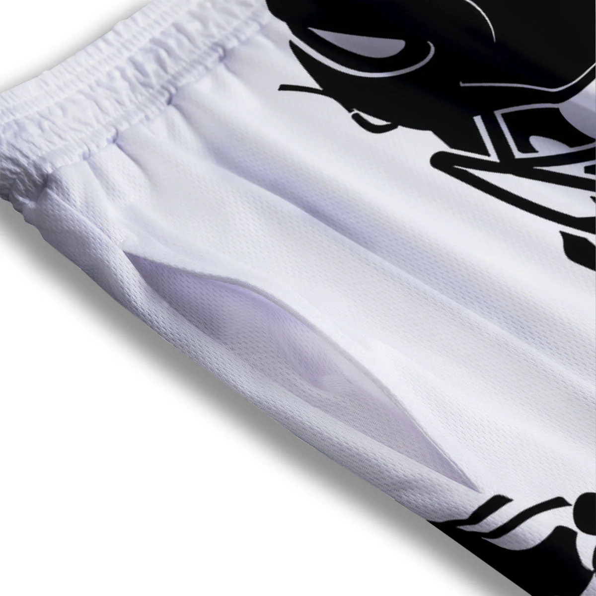 Skull Lacrosse Print Mesh Shorts - Image 3