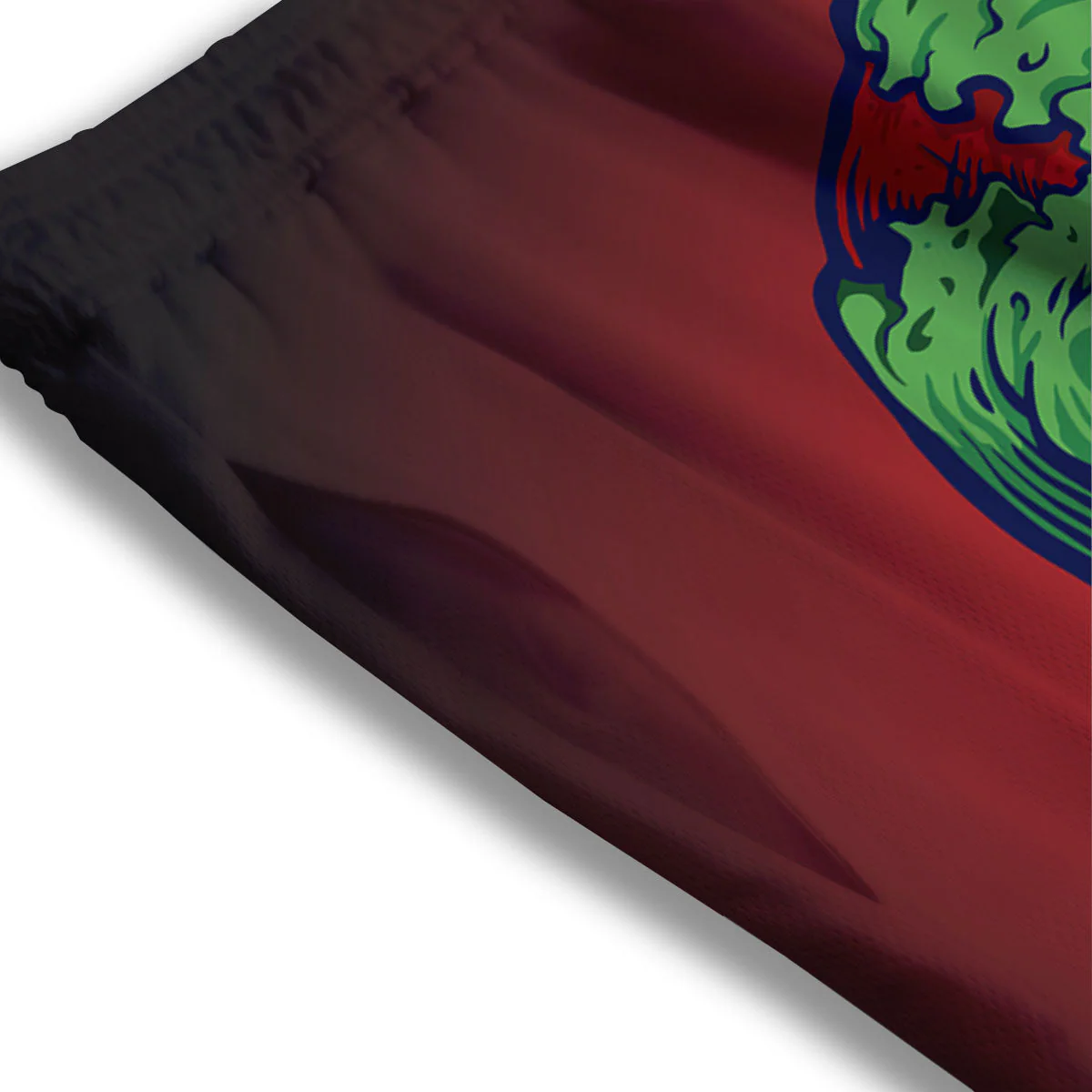 Skull Zombie Scary Horror Print Mesh Shorts - Image 3