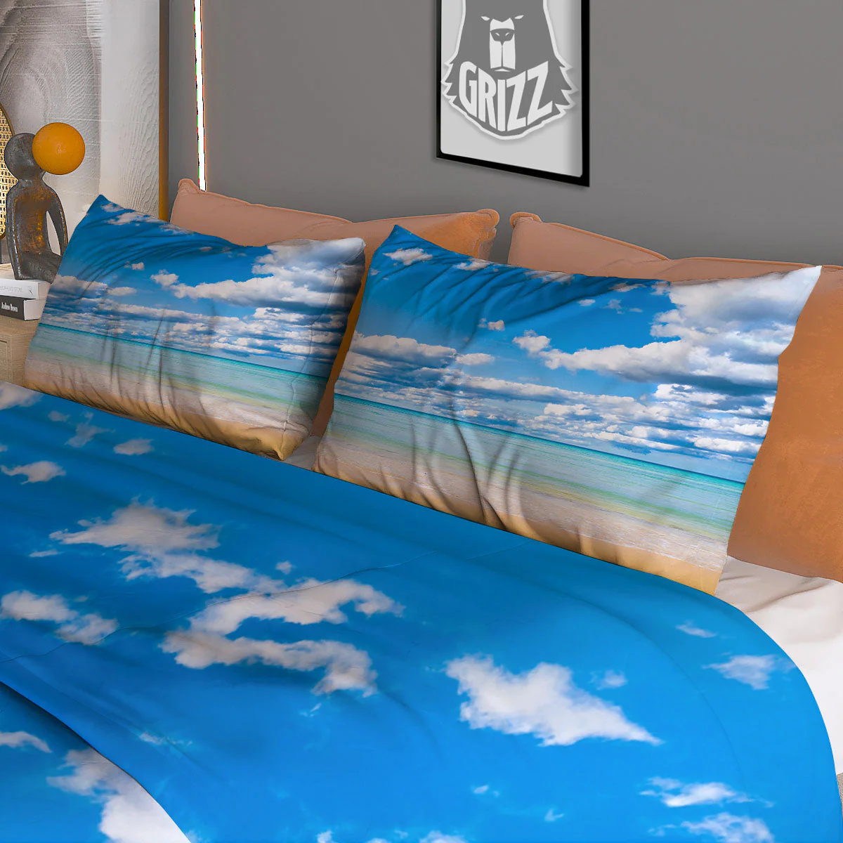 Sky And Sea Print Duvet Cover Bedding Set - Image 3