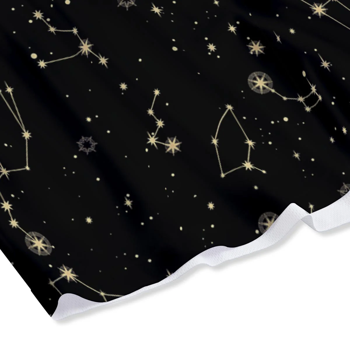 Sky Star Print Pattern Mesh Shorts - Image 4