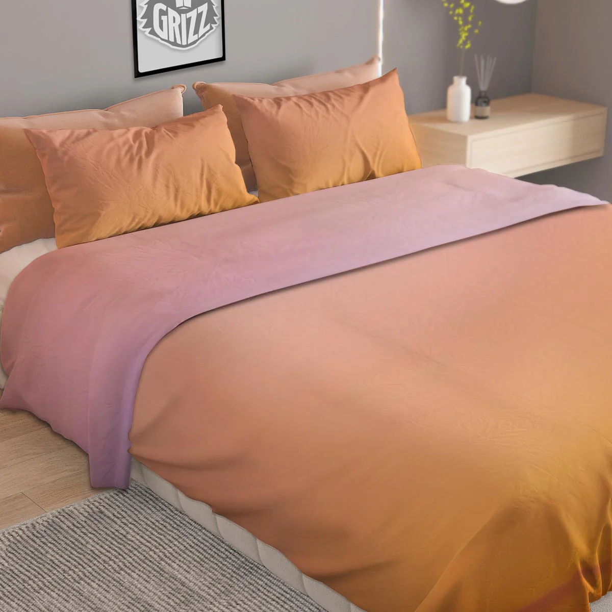 Sky Sunrise Print Duvet Cover Bedding Set - Image 2