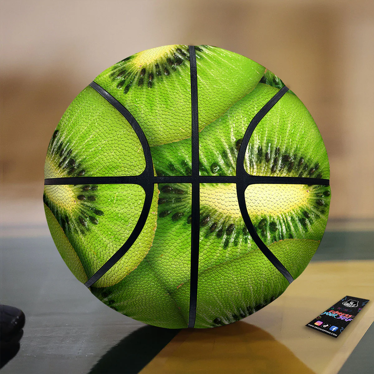 Slices Kiwi Print Basketball