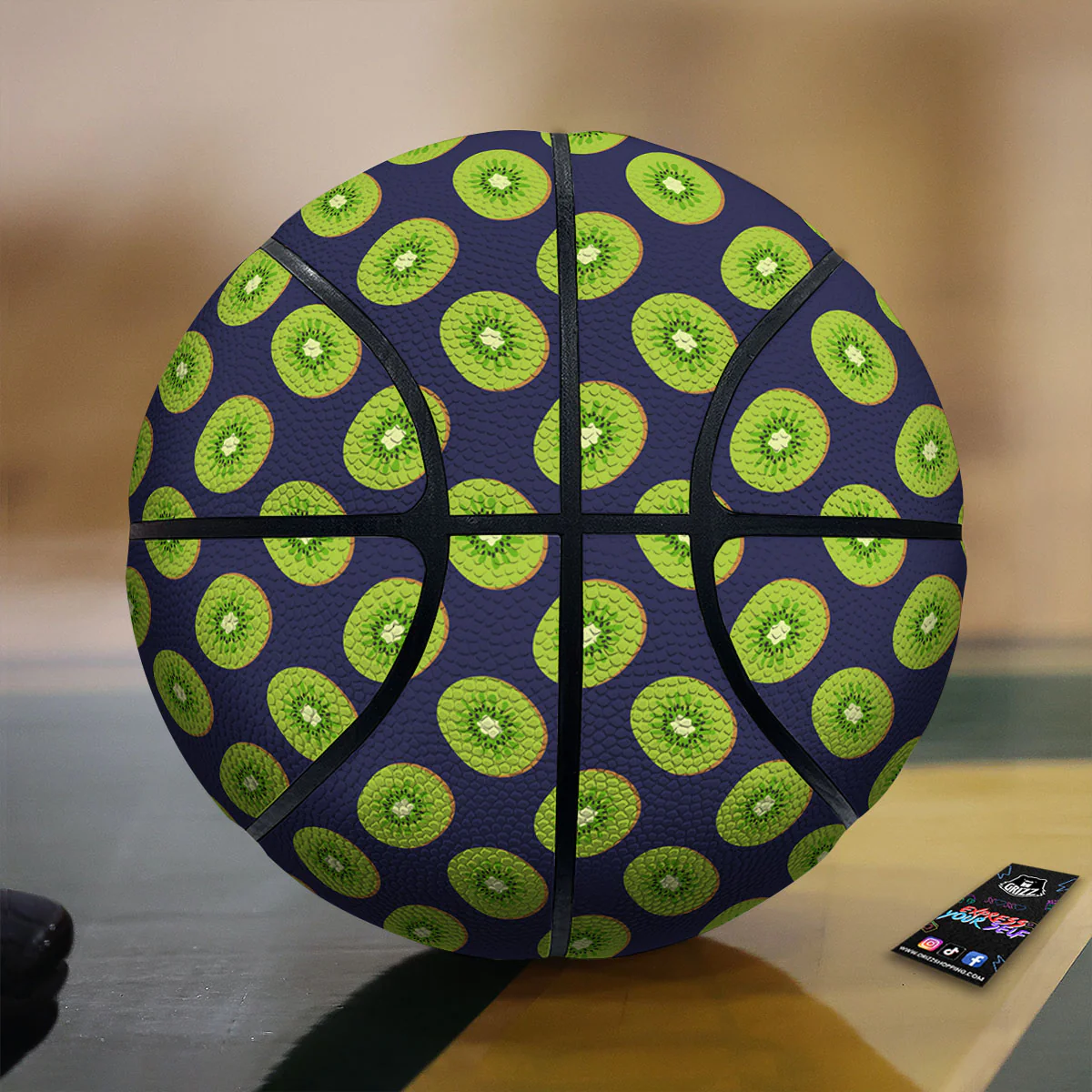 Slices Kiwi Print Pattern Basketball