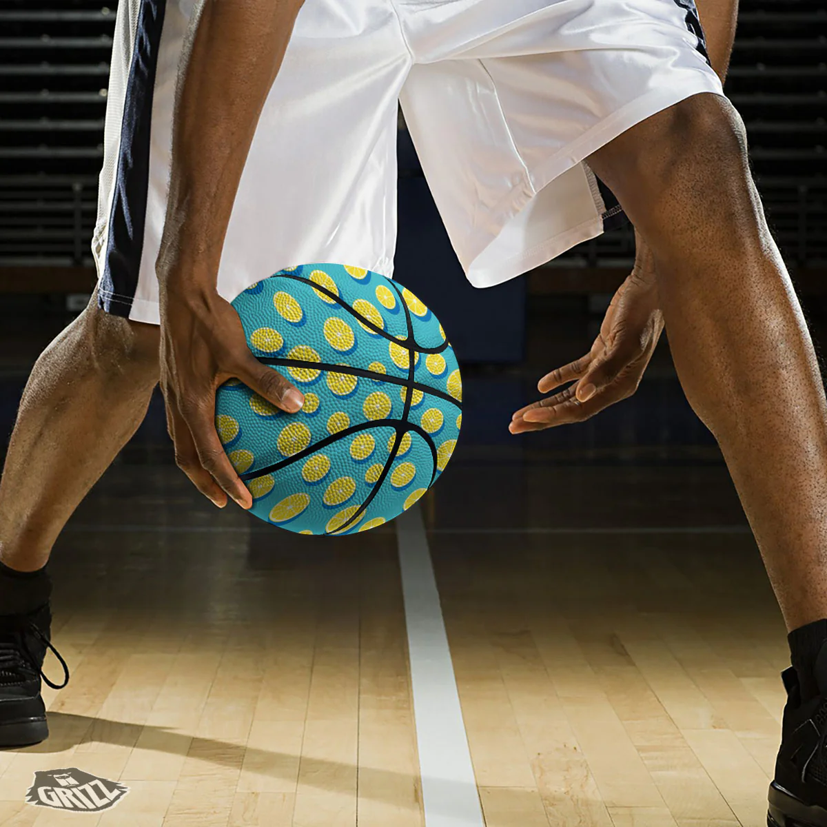 Slices Lemon Print Pattern Basketball - Image 3