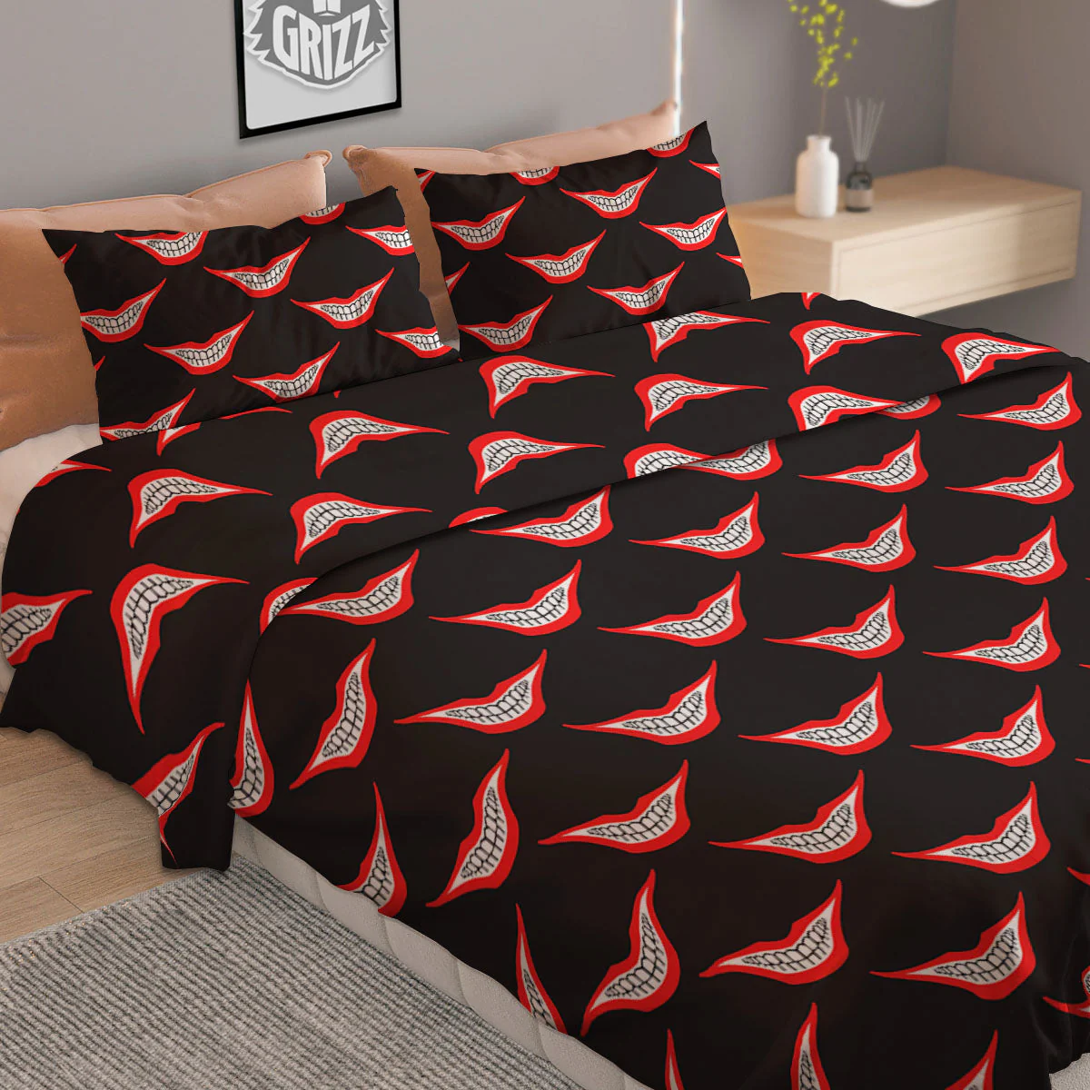 Smile Joker Print Pattern Duvet Cover Bedding Set - Image 2