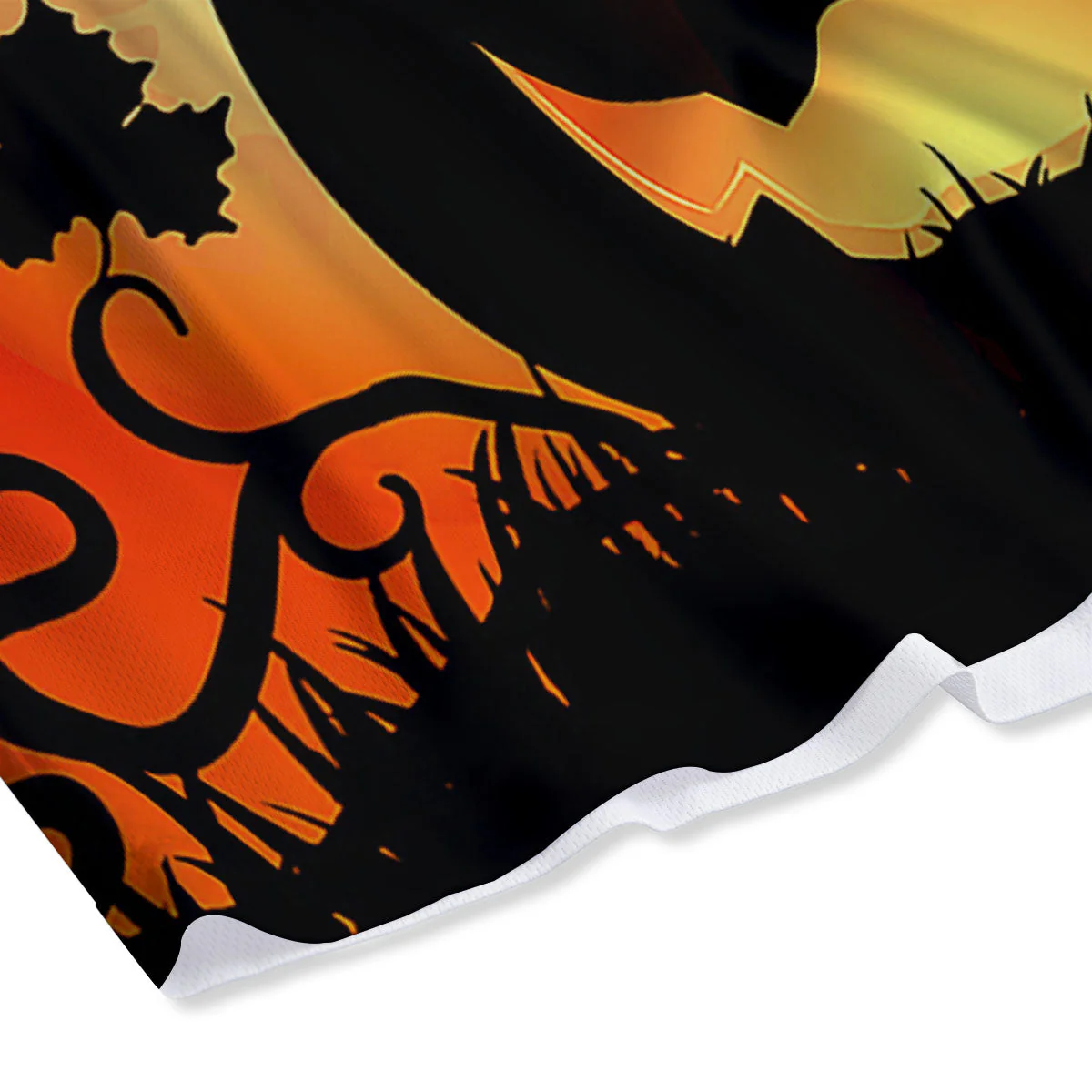 Smiley Faces Halloween Pumpkin Print Mesh Shorts - Image 4