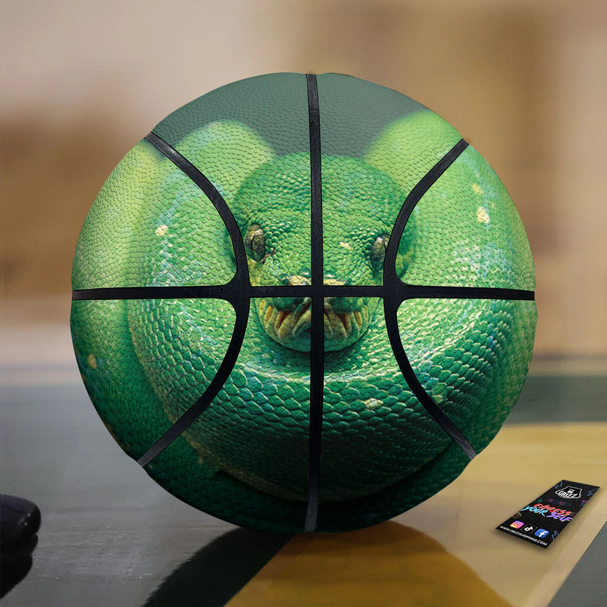 Snake Emerald Tree Boa Print Basketball