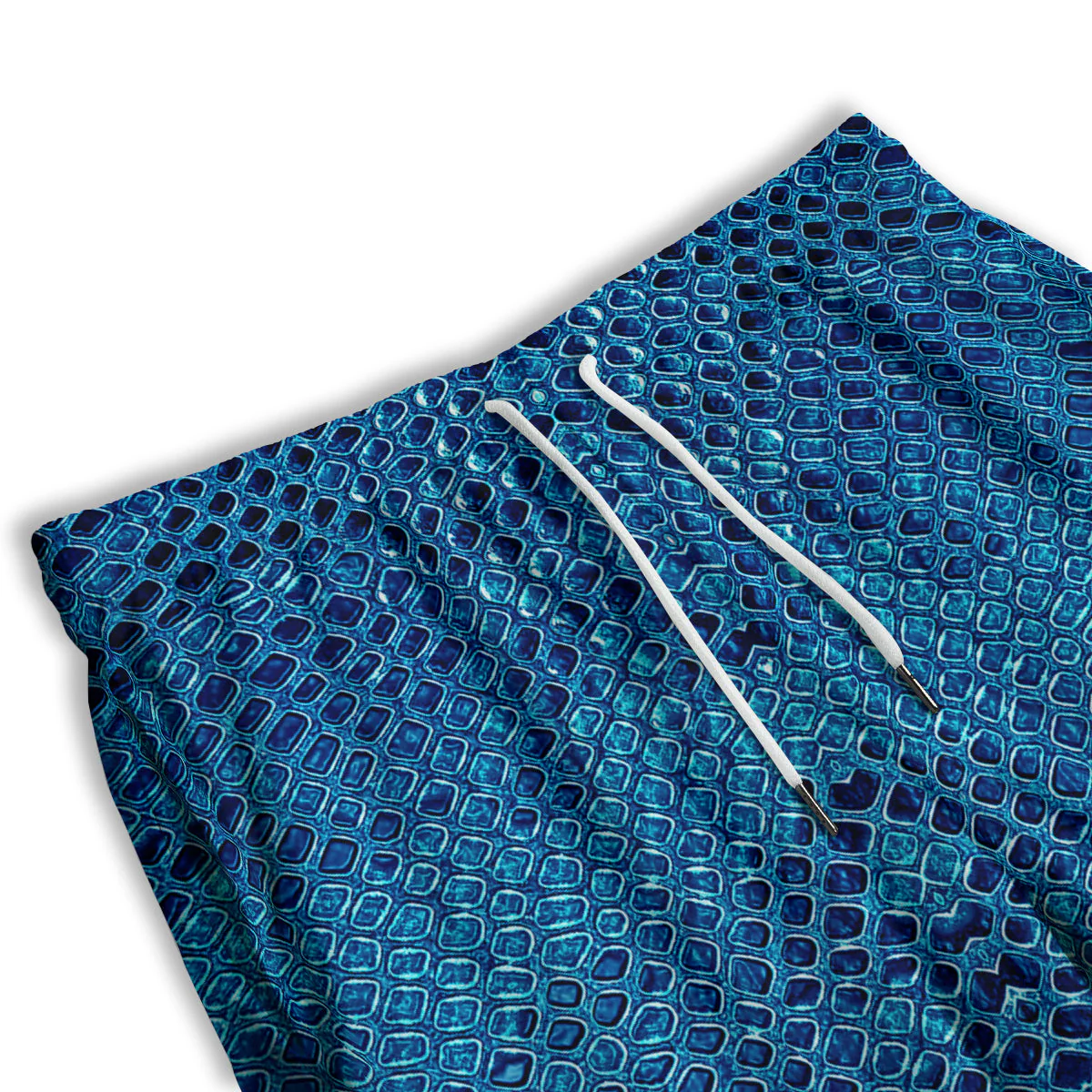 Snake Skin Blue Print Men's Athletic Shorts - Image 3