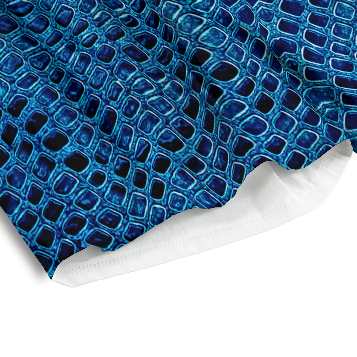 Snake Skin Blue Print Men's Athletic Shorts - Image 4