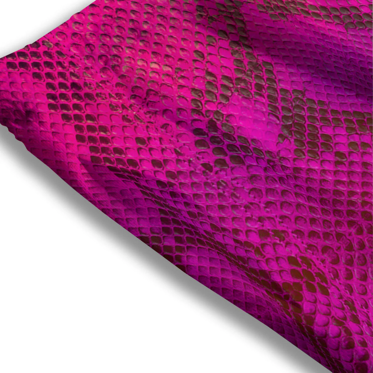 Snakeskin Black And Pink Magenta Print Mesh Shorts - Image 3