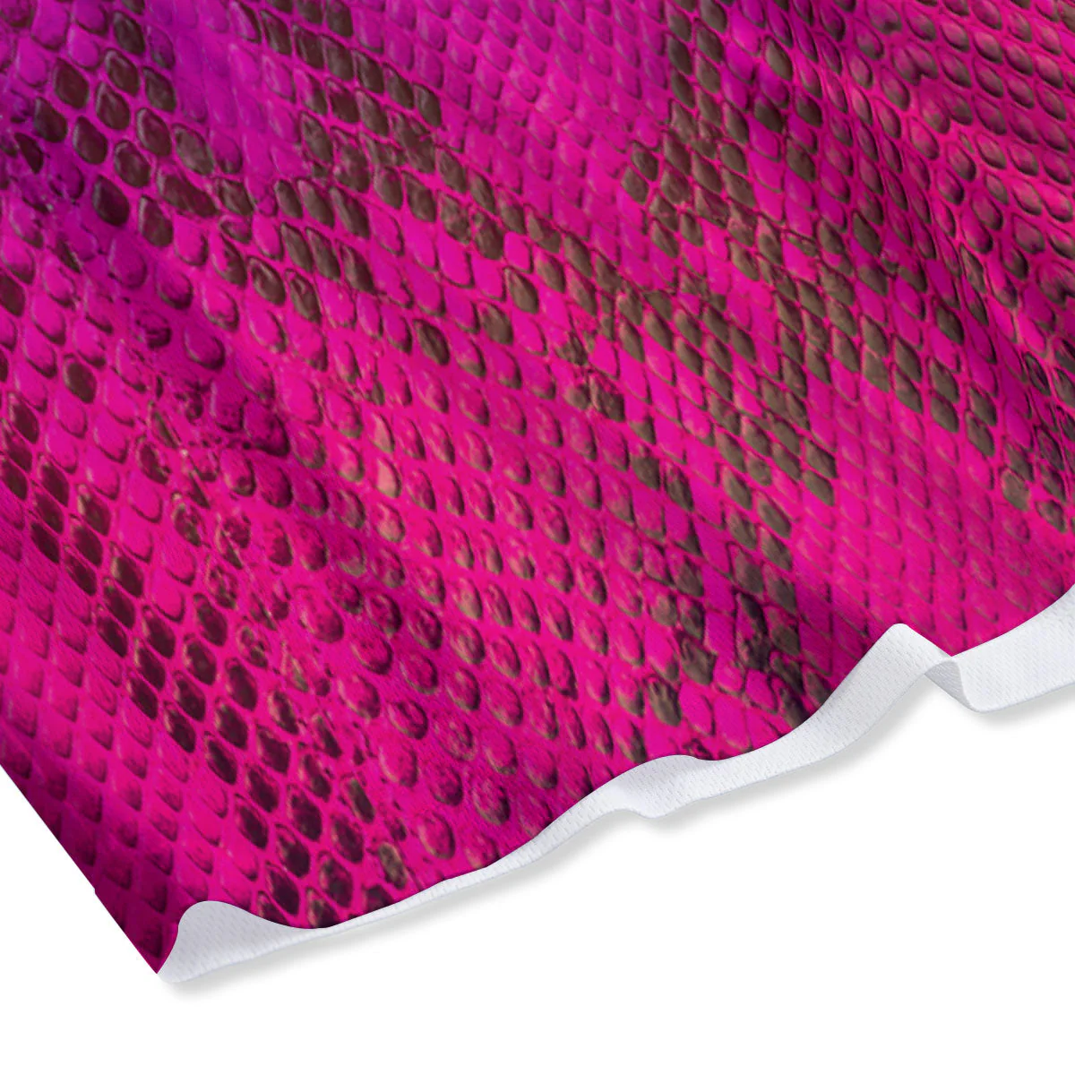 Snakeskin Black And Pink Magenta Print Mesh Shorts - Image 4