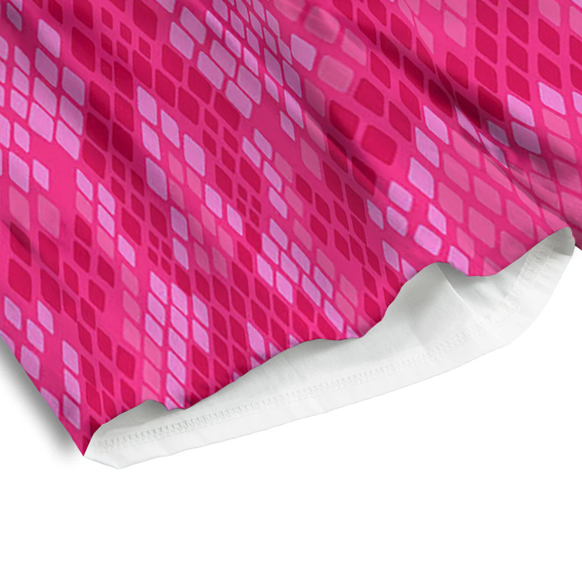Snakeskin Black And Pink Neon Print Men's Athletic Shorts - Image 4