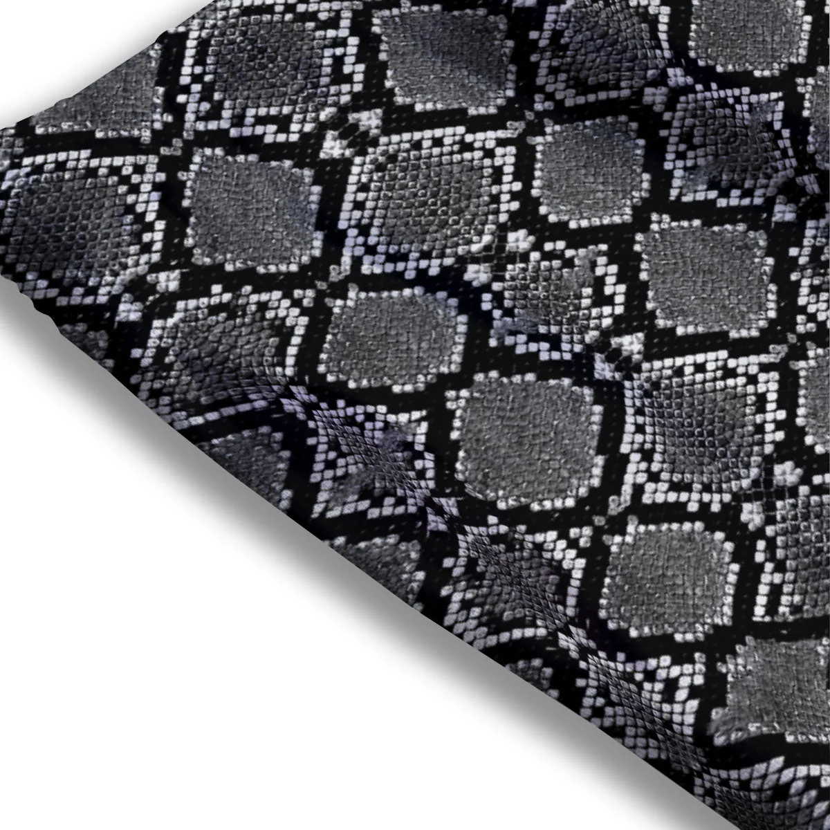 Snakeskin White And Black Print Mesh Shorts - Image 3