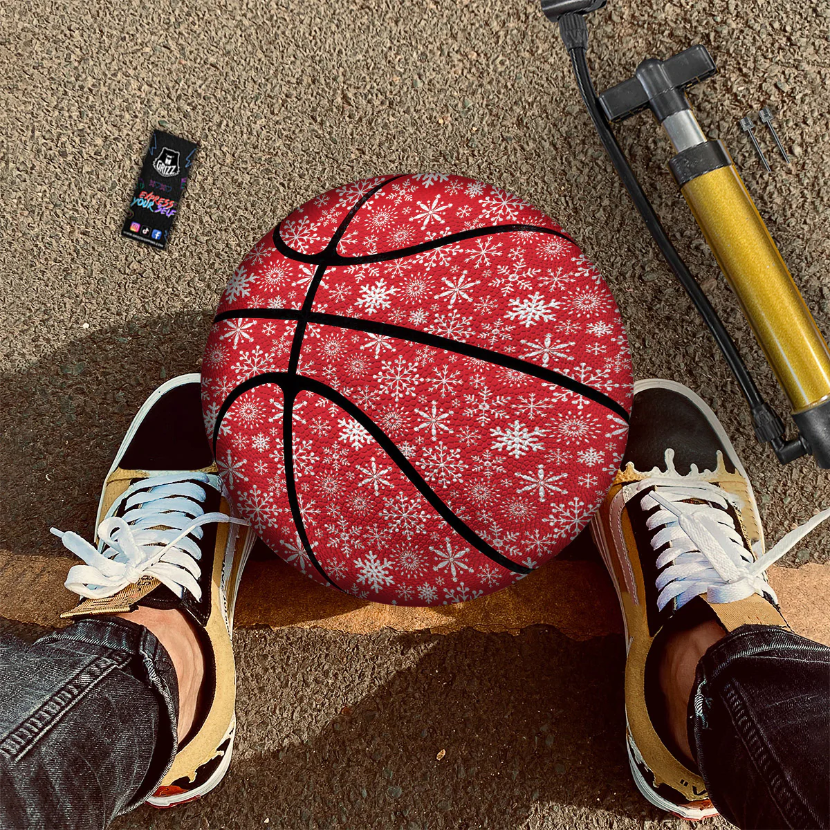 Snowflake Christmas Print Basketball - Image 2