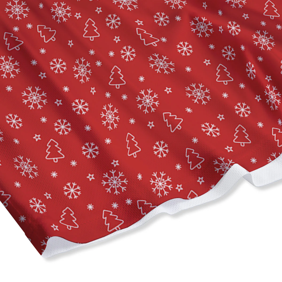 Snowflake Christmas Print Pattern Mesh Shorts - Image 4