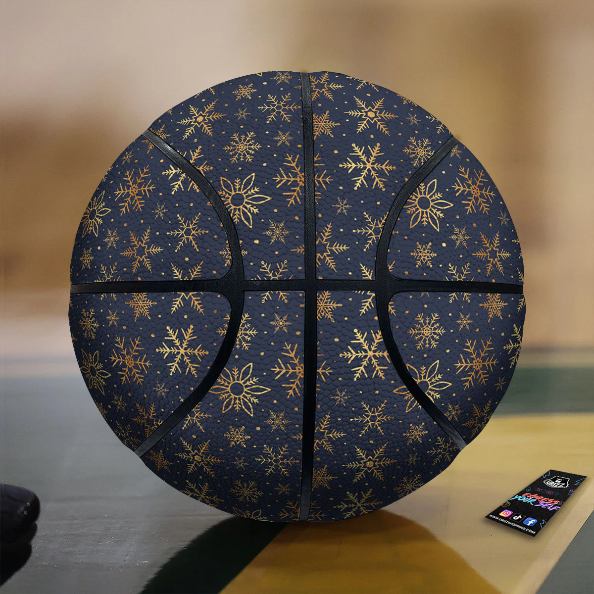 Snowflake Golden Print Basketball