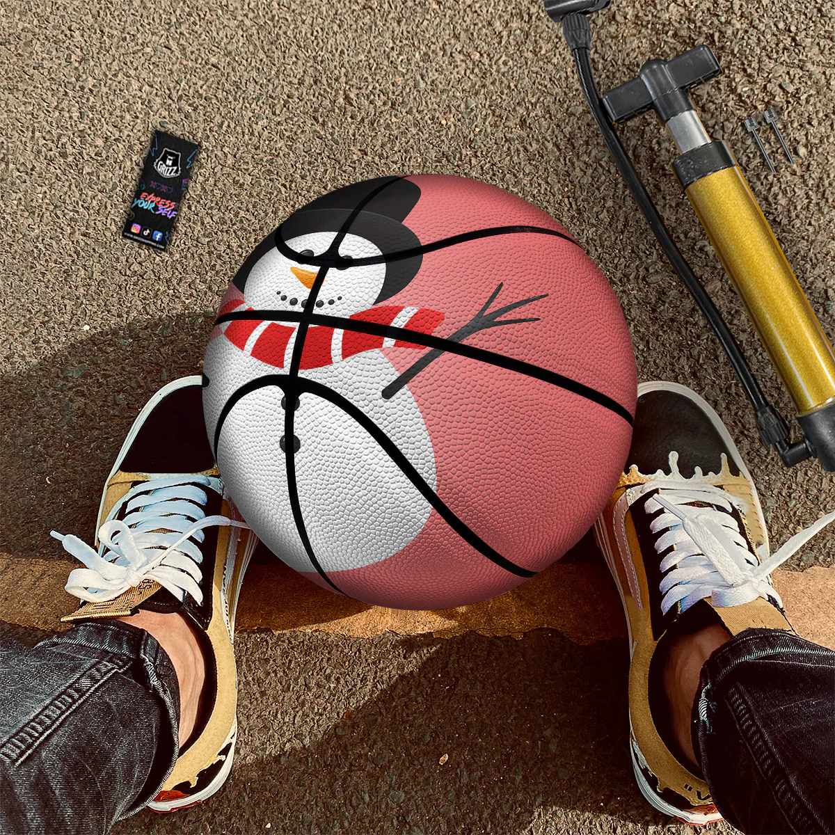 Snowman Cute Print Basketball - Image 2