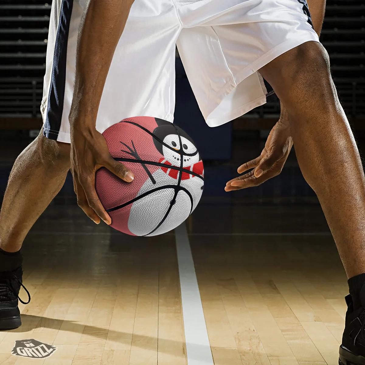 Snowman Cute Print Basketball - Image 3