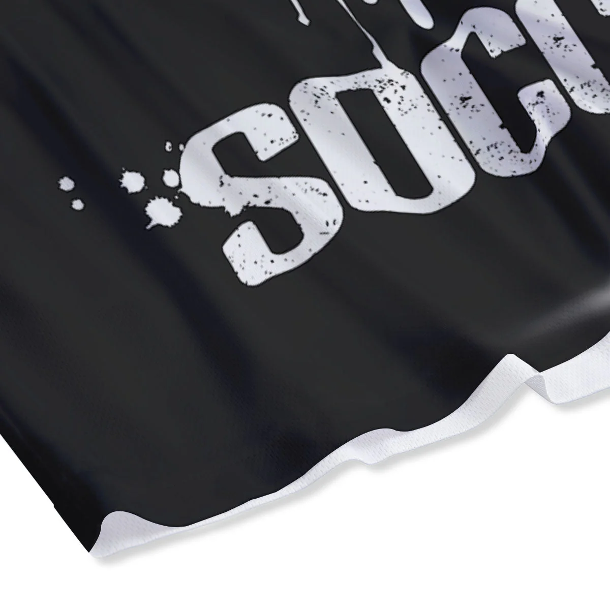 Soccer Ball White And Black Print Mesh Shorts - Image 4