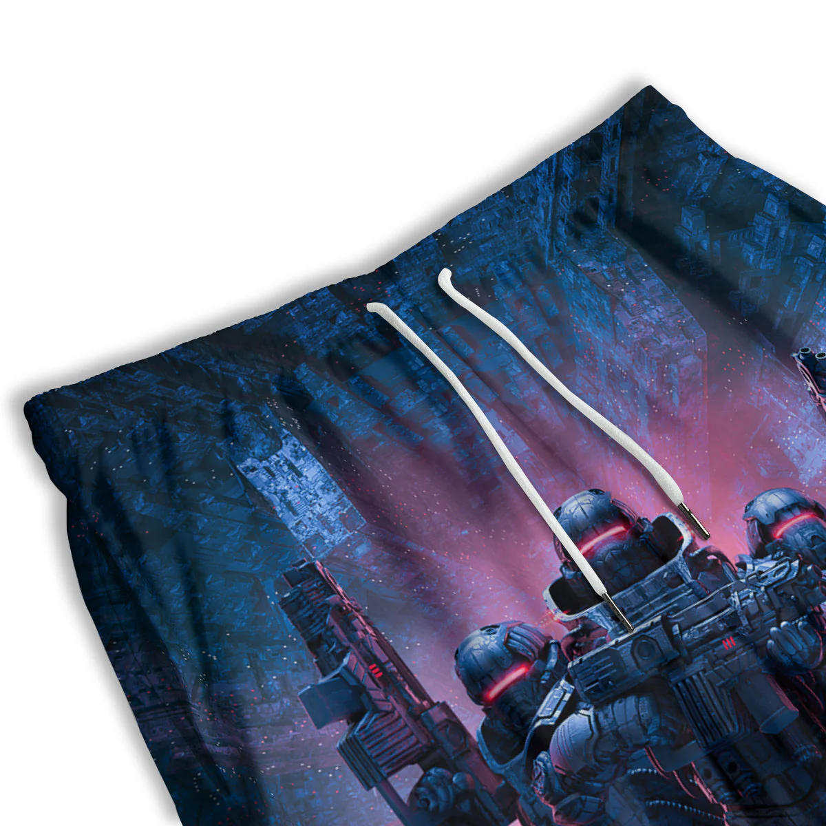 Soldiers Cyberpunk Print Men's Athletic Shorts - Image 3