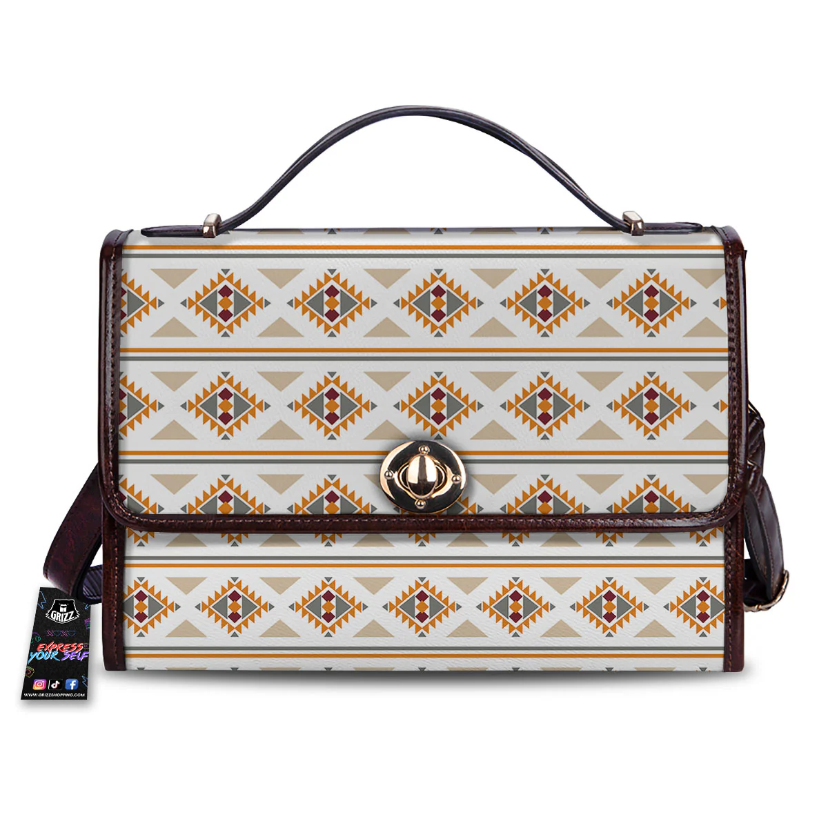 Southwestern Native Print Pattern Women's Satchel Bag
