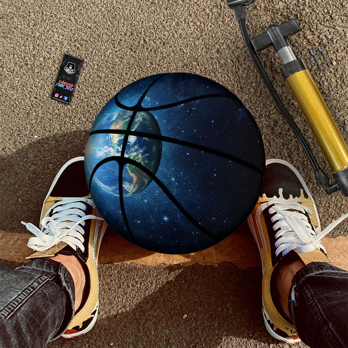 Space Earth Planet And Print Basketball - Image 2