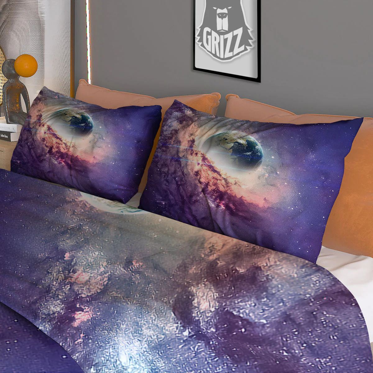 Space Endless Print Duvet Cover Bedding Set - Image 3