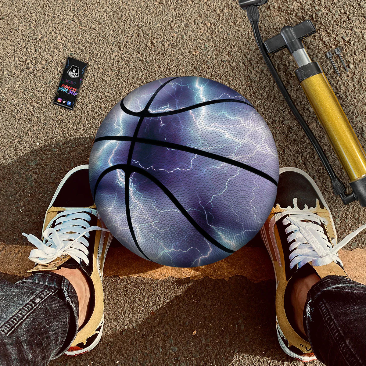 Spark Lightning Print Basketball - Image 2
