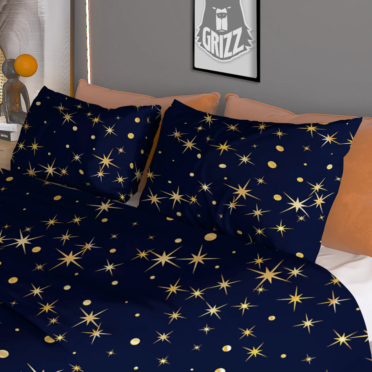 Sparkle Shiny Print Pattern Duvet Cover Bedding Set - Image 3