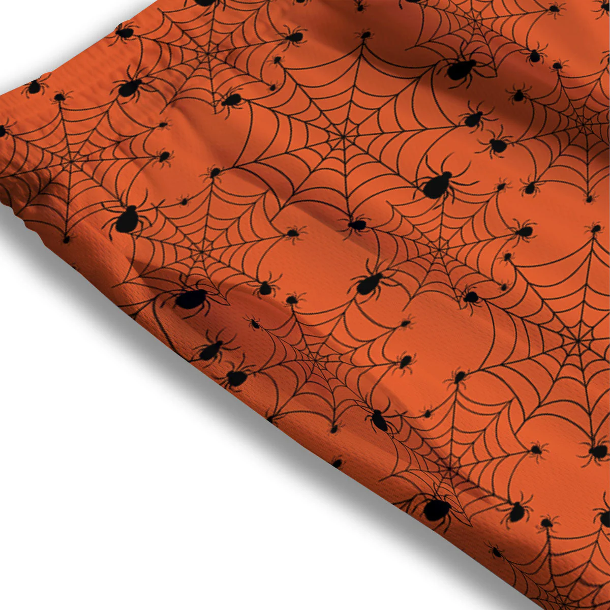 Spider Halloween Print Pattern Mesh Shorts - Image 3
