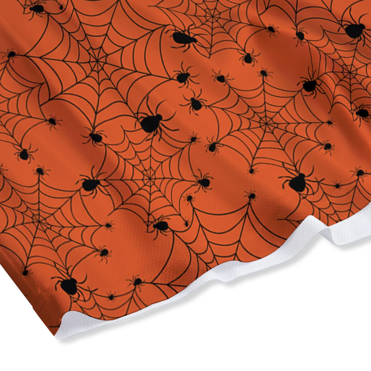 Spider Halloween Print Pattern Mesh Shorts - Image 4